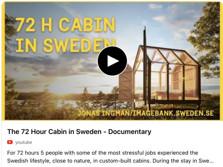 Something Swedish-Ish: The 72-Hour Cabin