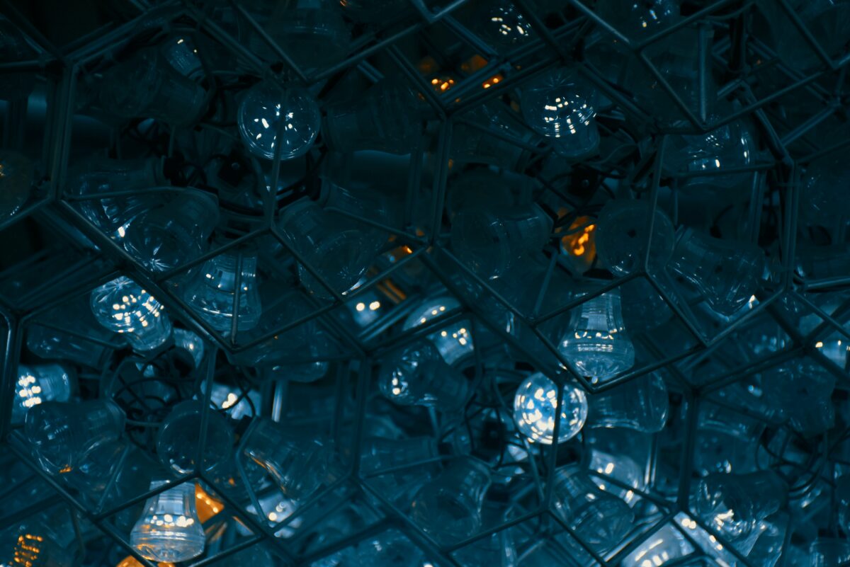 graphic image of various lightbulbs.
